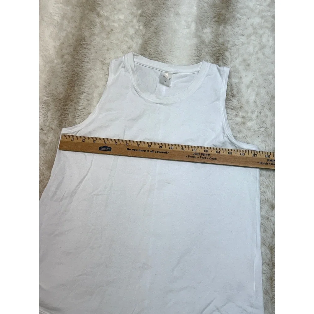 Calia‎ Tank Top Women Size M White Good Sleeveless Crew Neck Activewear - Picture 4 of 7